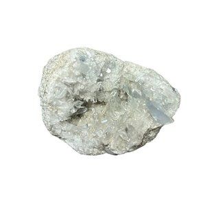 Madagascar Celestite Crystal Druzy Sky Blue Geode Mineral Cluster 9.6oz Gem Rock